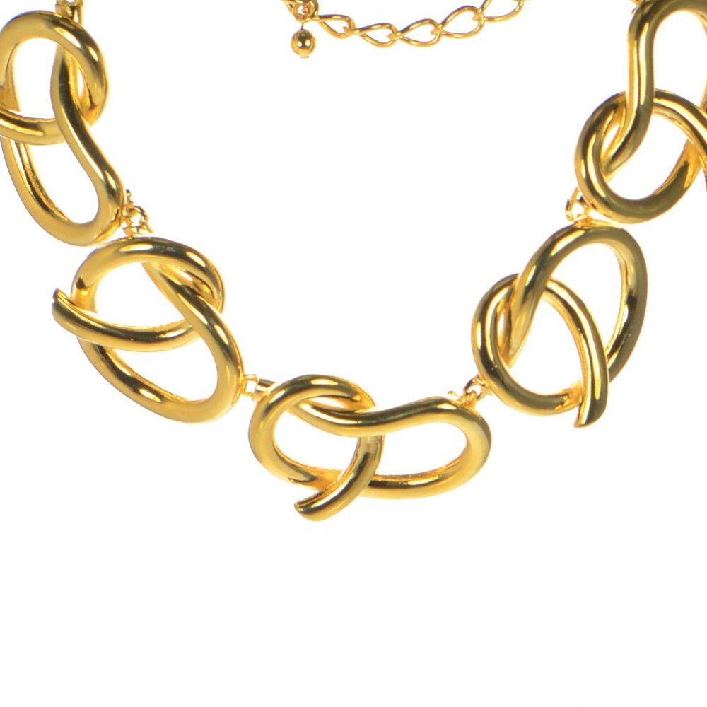 Kenneth Jay Lane Kjl Polished Gold Link Necklace - image 7